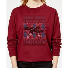 DC Comics Harley Quinn Women's Christmas Sweatshirt Burgundy