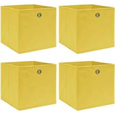 Polyester Storage Boxes vidaXL 288365 Yellow Storage Box 4pcs