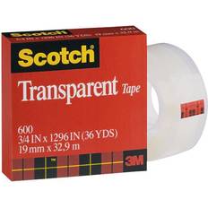 Scotch Transparent Tape 3 4 in. x 36 yd. refill roll with 1 in. core 600