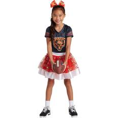 Jerry Leigh Girls Youth Chicago Bears Tutu Tailgate Game Day V-Neck Costume Navy