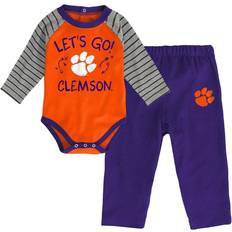 Genuine Stuff Infant Clemson Tigers Touchdown 2.0 Bodysuit & Pants Set - Orange/Purple