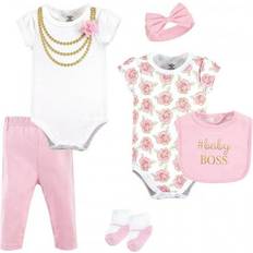 Little Treasures Layette Set 6-Piece Set - Gold Roses