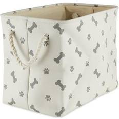 Contemporary Home Living Imports CAMZ12451 Paw & Bone Rectangle Pet Bin