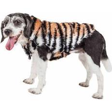 Petlife Luxe Tigerbone Glamorous Tiger Patterned Mink Jacket