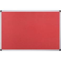 Bi-Office Aluminium Trim Felt Noticeboard 1200x900mm Red