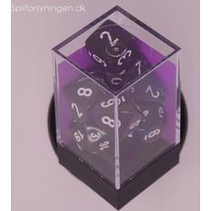 Chessex D7 Die Set Dice Translucent Poly (7 Dice) Purple/White