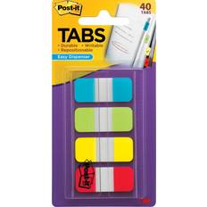 Post-it Small Index Flags Repositionable Tabs Assorted Colours 40