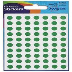 Green Label Avery Coloured Labels Round 8mm DIA Green (560 Labels) PK10