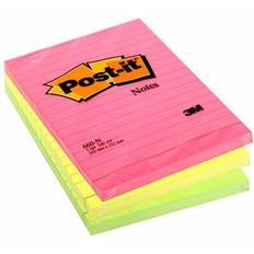 Aucune Post-it Notes 102x152mm 100 Sheets Ruled Rainbow Colours Pack 6 660N