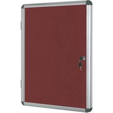 Red Magnet Frames Bi-Office Enclore Lockable Board Burgun