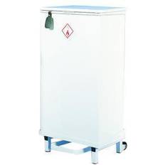 VFM Fire Retardant Sack Holder 64 Litre White Semi-Mobile