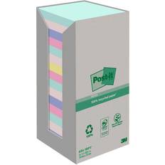 Blue Sticky Notes Recycled Notes 76x76mm Assorted Colours 100 Sheets Per Pad 16-pack