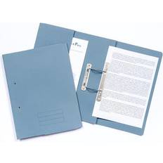 Blue Binders & Folders Exacompta Pocket Spring File Manilla Foolscap 285gsm Blue (Pack 25)