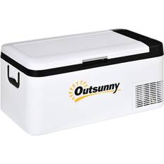 Cooler Boxes OutSunny Portable Car Refrigerator Compressor Cooler 18L