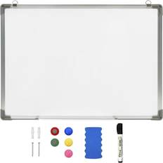 vidaXL Magnetic Dry-erase Whiteboard White 90x60 cm Steel White