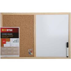 Green Presentation Boards Bi-Office Cork and Drywipe Combination Board 600x400mm