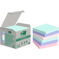 Blue Sticky Notes Post-it Recycled Sticky Notes Assorted Pastel 76 x 76 mm 100 Sheets Pack of 6