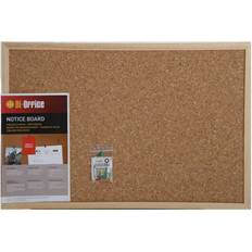 Bi-Office Cork Notice Board 585x385mm Pine, Pine
