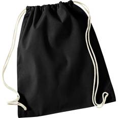 Westford Mill Recycled Cotton Drawstring Bag (One Size) (Black)