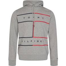 Tommy Hilfiger Boys Children's Clothing Tommy Hilfiger Kids' Flag Zip Through Hoodie, Light Heather