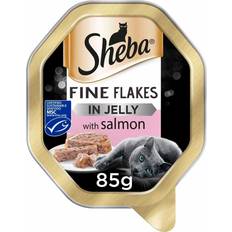 Sheba Tray Fine Flakes With Salmon In Jelly 85g