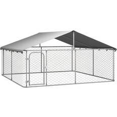 vidaXL Outdoor Dog Kennel with Roof 300x300x150cm