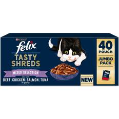 Purina Cats - Wet Food Pets Purina Felix Tasty Shreds Mixed Selection Jumbo Pack 40x80g