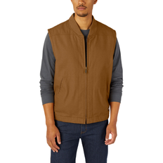 Dickies High Pile Fleece Lined Duck Vest - Rinsed Brown