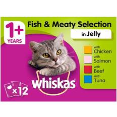 Whiskas Cats - Wet Food Pets Whiskas 1+ Fish & Meat in Jelly Saver Pack: 96