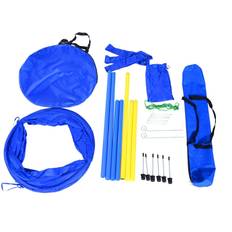 Pawhut Adjustable Pet Agility Training Set