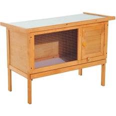Pawhut Rabbit Hutch Bunny Cage Guinea Pig Elevated House