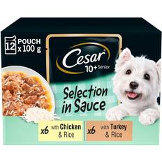 Cesar Senior Chicken & Turkey Dog Pouches 12 Pack