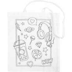 Creativ Company Tote bag, size 38x42 cm, 130 g, white, 1 pc