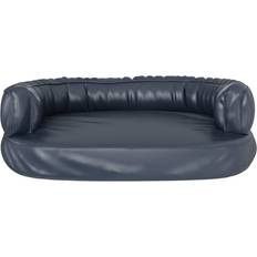 vidaXL Ergonomic Foam Dog Bed Dark Blue 75x53