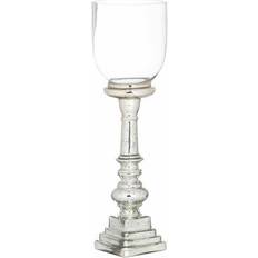 Hill Interiors Mercury Effect Glass Top Tall Pillar Holder Candle