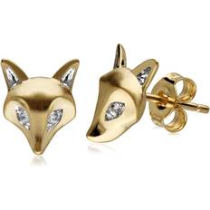 Gemondo Fox Earrings - Gold/Sapphire