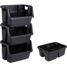 Charles Bentley Small Boxes Charles Bentley Strata Stacking Crate and Caddy Storage Bundle Small Box