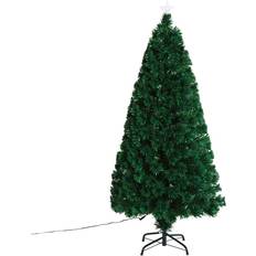 Homcom Pre-Lit Fibre Optic Artificial Christmas Tree 150cm