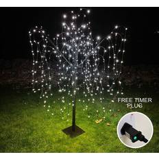 Weeping Willow Tree Black 180cm Cool White Black Figurine