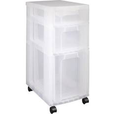 Really Useful Plastic 3 Drawer Storage Tower Clear Storage Box