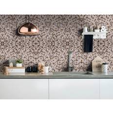 House of Mosaics Riyadh Copper Self Adhesive Mosaic Tile wilko Storage System