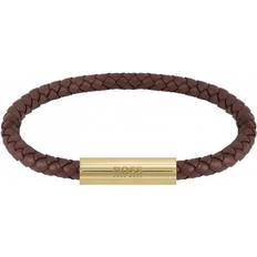 Hugo Boss Braided Bracelet - Gold/Brown