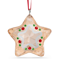 Beige Christmas Decorations Swarovski Holiday Cheers Gingerbread Star Ornament 5627610 Christmas Tree Ornament