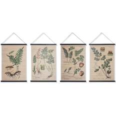 Dkd Home Decor Canvas Botanical plants (4 pcs) (60 x 2 x 90 cm) Wall Decor