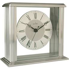 Analogue Table Clocks Acctim 36247 Hamilton Mantel Clock, Silver Effect Table Clock