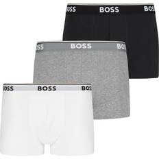 HUGO BOSS Logo Waistbands Trunks 3-pack - White/Grey/Black