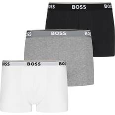 Hugo Boss Men Underwear Hugo Boss Logo Waistbands Trunks 3-pack - White/Grey/Black