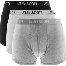 Lyle & Scott Men Underwear Lyle & Scott Kingsize Pack Trunks Black/Grey/White Colour: