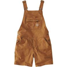 Brown - Women Shorts Carhartt Rugged Flex Relaxed Fit Shortall - Brown