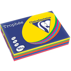 Blue Copy Paper Clairefontaine Trophee Card A4 160gm Intensive Assorted (250 Pack) 1713C